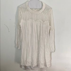Ivory Dress with lace top